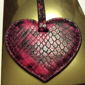 NWT Michael Kors leather heart purse charm